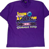 Fruit Of The Loom Single Stitch T-Shirt - XL Purple Cotton Blend