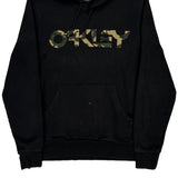 Vintage Oakley Camo Hoodie - Small Black Cotton