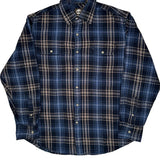Timberland Checked Flannel Shirt - Large Brown Cotton