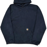 Carhartt Tall Hoodie - 2XL Navy Cotton Blend