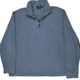 Polo By Ralph Lauren 1/4 Zip - XL Blue Cotton