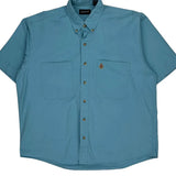 Gant Short Sleeve Shirt - Large Blue Cotton