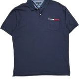 Tommy Hilfiger Slim Fit Polo Shirt - 2XL Navy Cotton