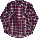 Dickies Checked Flannel Shirt - Large Blue Cotton