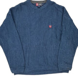 Chaps Ralph Lauren Oversized Jumper - Large Blue Cotton