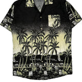 Fight The Wolf Graphic Hawaiian Shirt - Large Black Polyester