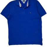 Tommy Hilfiger Slim Fit Polo Shirt - Large Blue Cotton