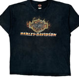 Harley Davidson Graphic T-Shirt - XL Black Cotton
