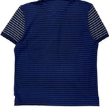 Tommy Hilfiger Striped Polo Shirt - Large Navy Cotton