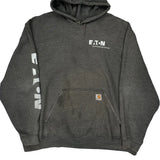 Eaton Carhartt Hoodie - 2XL Gray Cotton Blend