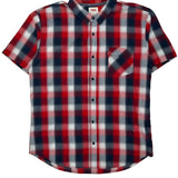 Levis Checked Short Sleeve Shirt - 2XL Blue Cotton