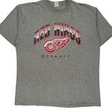 Detroit Red Wings Unbranded Single Stitch T-Shirt - 2XL Grey Cotton