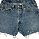Levis Denim Shorts - 28W UK 8 Blue Cotton