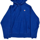 Reverse Weave Champion Hoodie - Small Blue Cotton