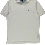 Tommy Hilfiger Polo Shirt - Large White Cotton
