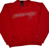Wisconsin Badgers Starter College Sweatshirt - Large Red Cotton Blend