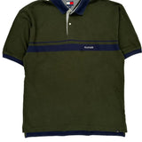 Tommy Hilfiger Striped Polo Shirt - 2XL Green Cotton