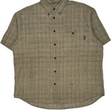 Unbranded Checked Short Sleeve Shirt - 2XL Beige Linen