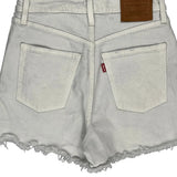 Levis Denim Shorts - 26W UK 6 White Cotton