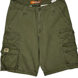 Lee Cargo Shorts - 34W 10L Green Cotton