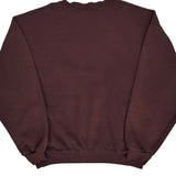 90S Blank Russell Athletic Sweatshirt - 2XL Burgundy Cotton Blend