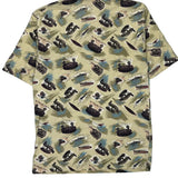 Points West Graphic Polo Shirt - Medium Multicoloured Cotton