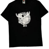 Moose Head Fruit Of The Loom Single Stitch T-Shirt - Medium Black Cotton Blend
