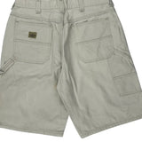 Lee Double Knee Carpenter Shorts - 32W 10L Beige Cotton