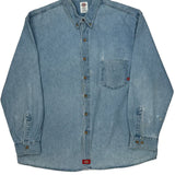 Dickies Denim Shirt - 2XL Blue Cotton
