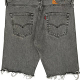 Levis Denim Shorts - 36W 10L Grey Cotton