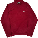 Nike Long Sleeve T-Shirt - 2XL Red Polyester