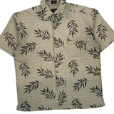 Profilio Classics Floral Hawaiian Shirt - Large Beige Polyester