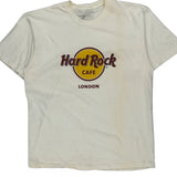 Hard Rock Cafe Graphic T-Shirt - XL Cream Cotton