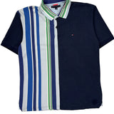 Tommy Hilfiger Striped Polo Shirt - XL Multicoloured Cotton