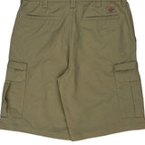 Dickies Cargo Shorts - 32W 11L Khaki Polyester Blend
