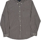 Tommy Hilfiger Checked Shirt - Large Burgundy Cotton