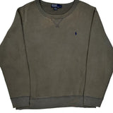 Polo By Ralph Lauren Sweatshirt - Large Gray Cotton Blend