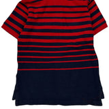 Age 3 Polo By Ralph Lauren Striped Polo Shirt - 2XS Red Cotton