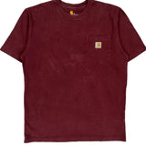 Carhartt T-Shirt - Medium Burgundy Cotton