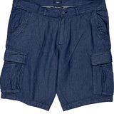Champion Slim Fit Cargo Shorts - 36W 10L Blue Cotton