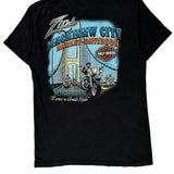 Mackinaw City Harley Davidson Graphic T-Shirt - Medium Black Cotton