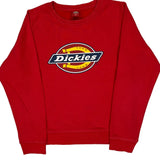 Age 10 Dickies Long Sleeve T-Shirt - Medium Red Cotton