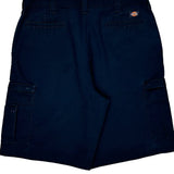 Dickies Cargo Shorts - 38″ Waist Navy Polyester Blend