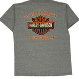 House Of Harley Harley Davidson Graphic T-Shirt - Medium Grey Cotton Blend