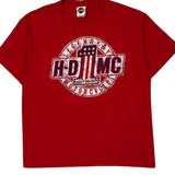Legendary Motorcycles Harley Davidson Graphic T-Shirt - Large Red Cotton