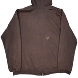 Carhartt Hoodie - 2XL Brown Cotton Blend