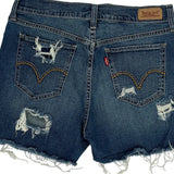 Levis Denim Shorts - 31W UK 12 Blue Denim