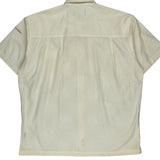 Chaps Ralph Lauren Polka Dot Short Sleeve Shirt - Large Cream Cotton