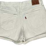 Levis Denim Shorts - 32W UK 12 White Cotton