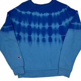 Reverse Weave Champion Tie-Dye Sweatshirt - Medium Blue Cotton Blend